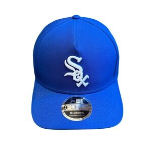 Chicago White Sox New Era 9FORTY M Crown Adjustable Baseball Cap Royal Blue New